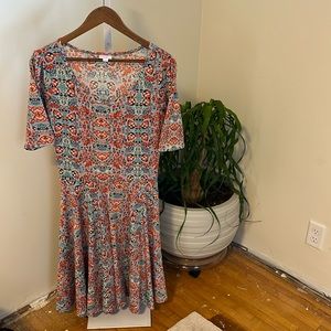 Lularoe | Nicole Leaf Dress M